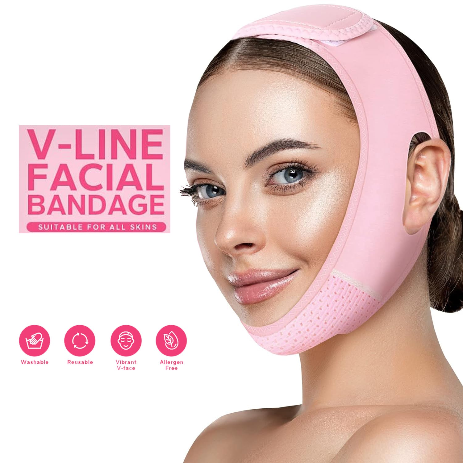 💆‍♀️ Reusable V-Line Mask – Facial Slimming Strap & Double Chin Reducer