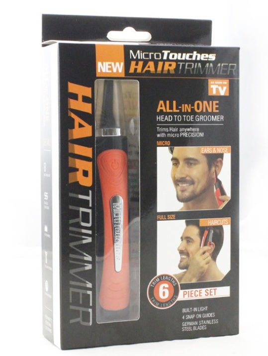 2-in-1 Electric Trimmer – Eyebrow, Nose & Facial Hair with USB Charging