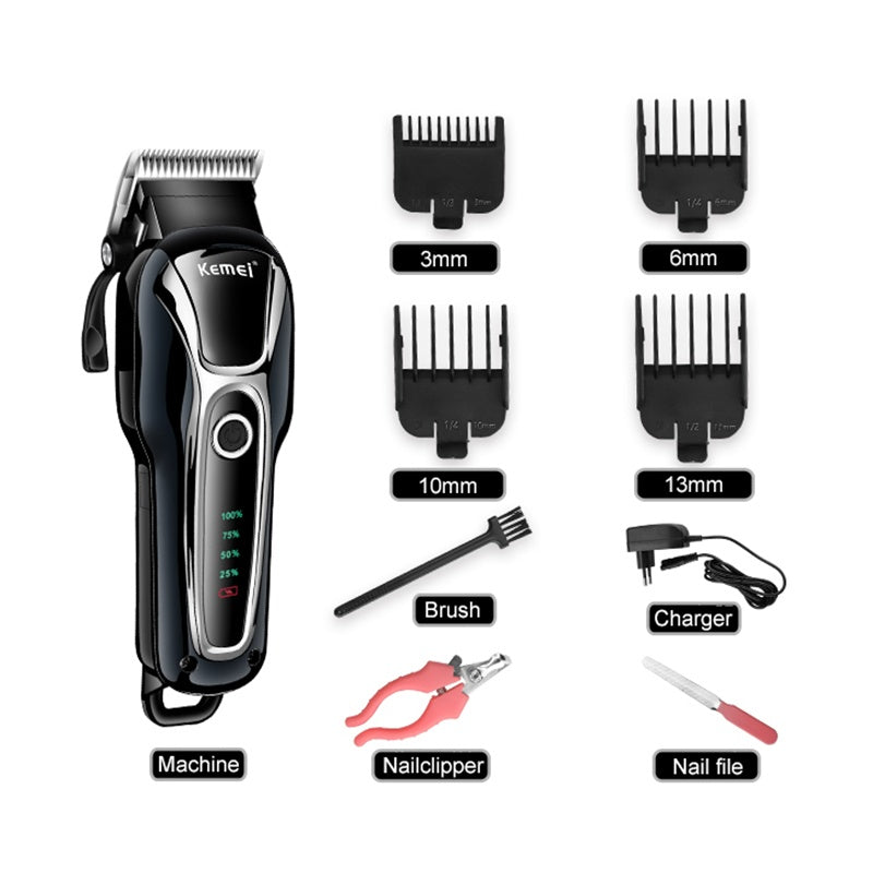 Large-Capacity LCD Display Electric Hair Clipper – Professional Cordless Trimmer