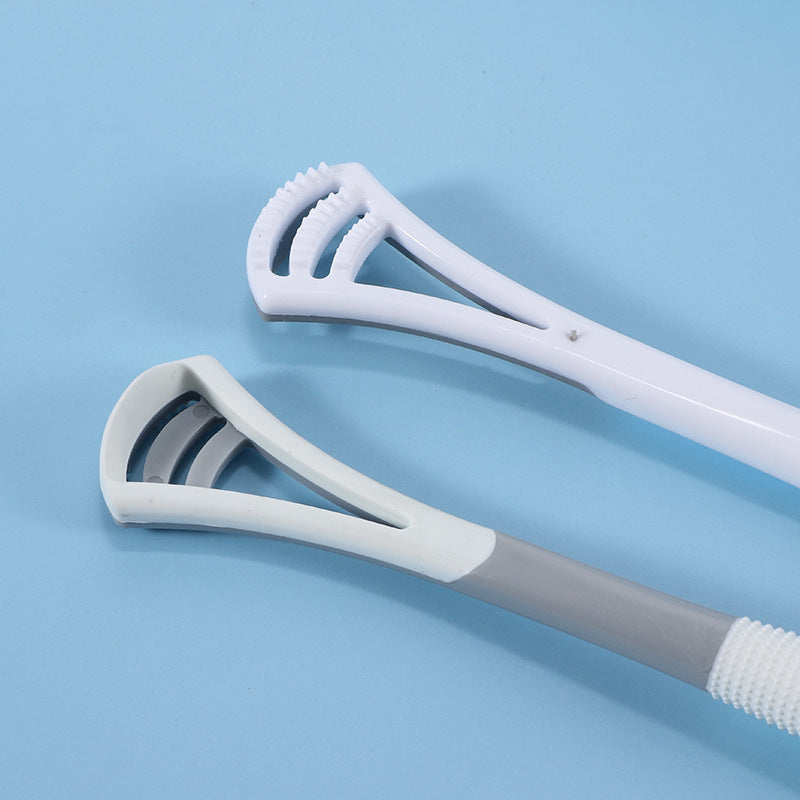 Soft Fur Toothbrush with Tongue Cleaner – Gentle Adult Dental Brush for Complete Oral Care