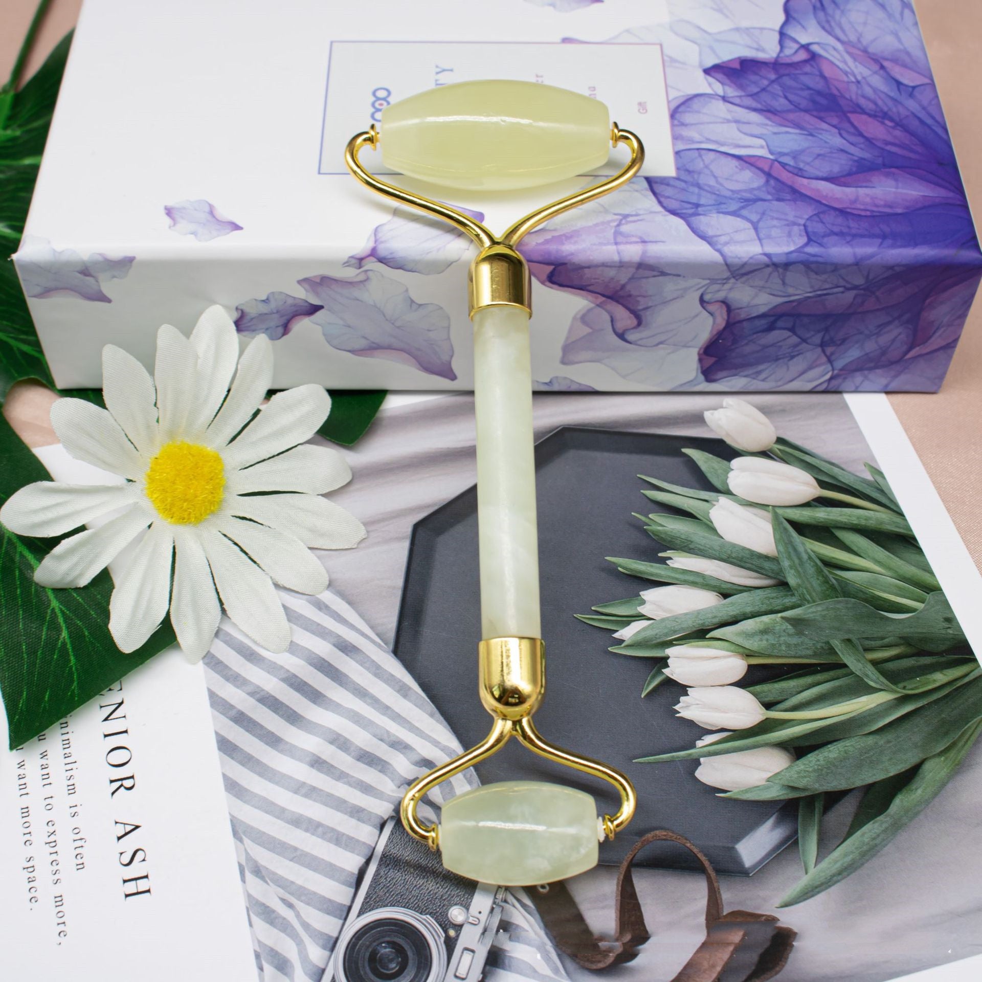 Jade Roller – Double-Head Natural Jade Face Massager