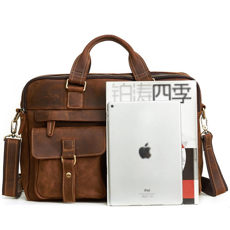 Men’s Retro Leather Business Bag – Elegant Everyday Carry