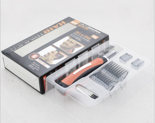 2-in-1 Electric Trimmer – Eyebrow, Nose & Facial Hair with USB Charging