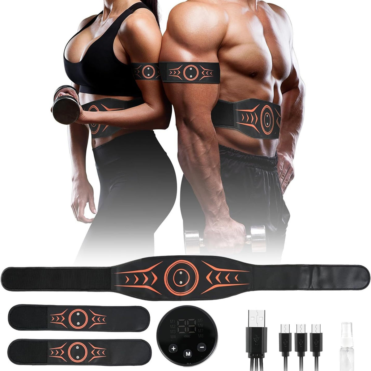 Smart EMS Abdominal Muscle Toner – Wireless Fitness Massage Belt