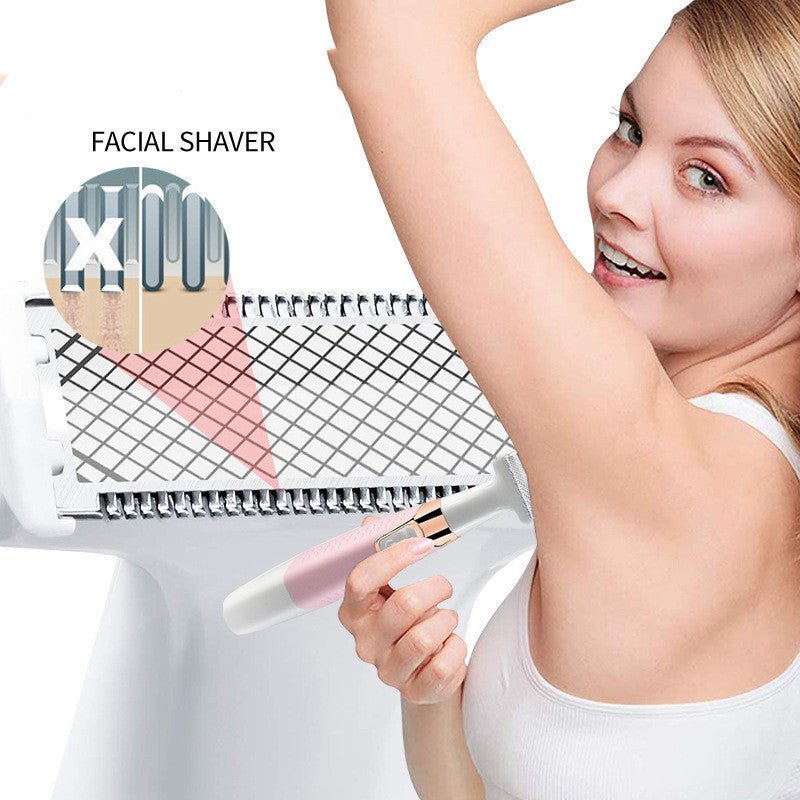 Electric Hair Removal Device – 5-in-1 Female USB Shaver & Eyebrow Trimmer