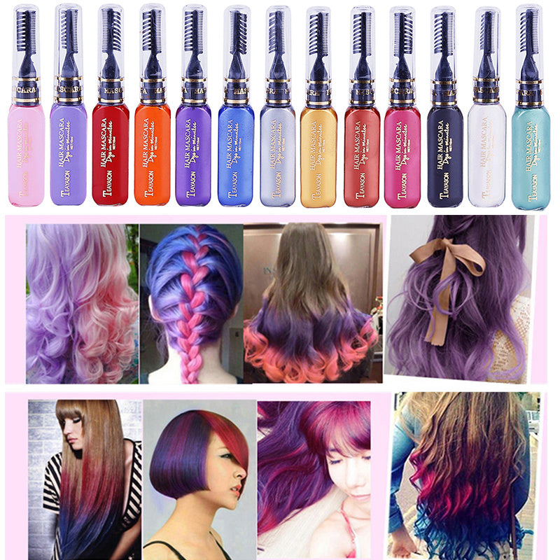 🎨 DIY Hair Dye Stick – Temporary Washable Hair Color Comb Crayons