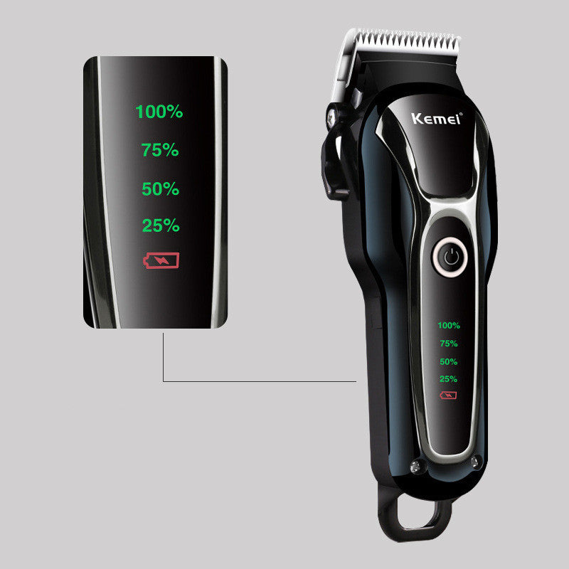 Large-Capacity LCD Display Electric Hair Clipper – Professional Cordless Trimmer
