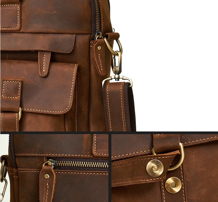Men’s Retro Leather Business Bag – Elegant Everyday Carry
