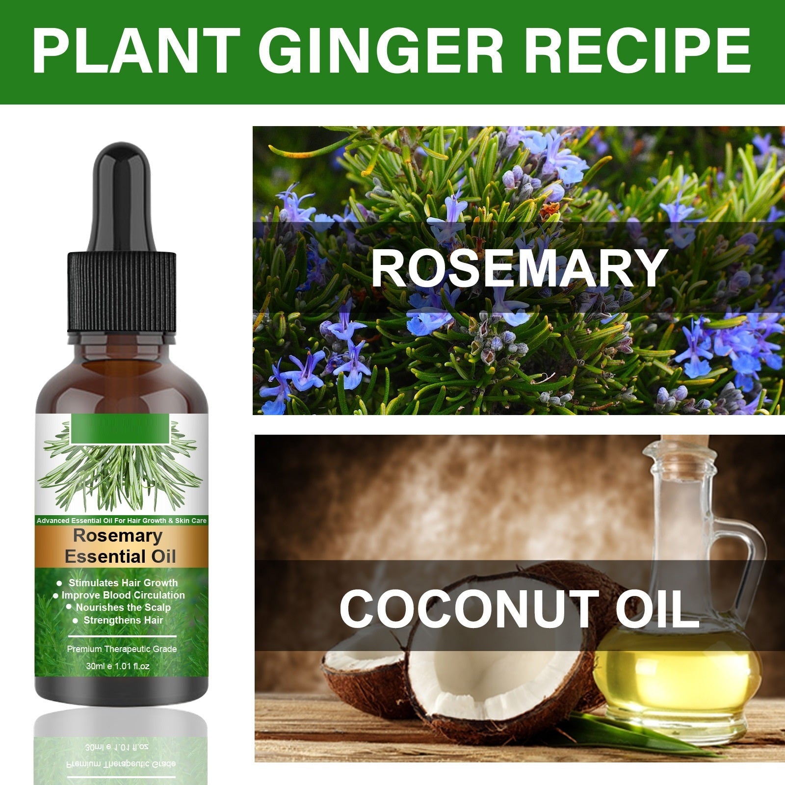 🌿 Rosemary Hair Care Essential Oil – Anti-Hair Loss, Growth & Scalp Nourishment
