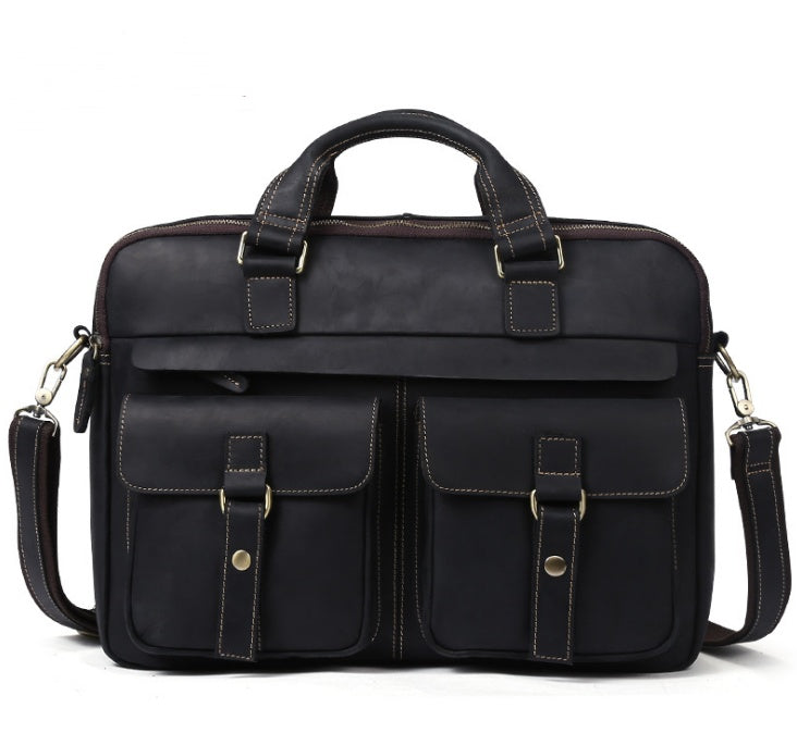 Men’s Retro Leather Business Bag – Elegant Everyday Carry