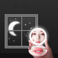 🌸 Mini miroir de maquillage avec lumière LED – Grossissement x2, rechargeable par USB et capteur intelligent