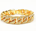 Bracelet homme chaîne cubaine entièrement serti de diamants – Style audacieux, tendance et luxueux