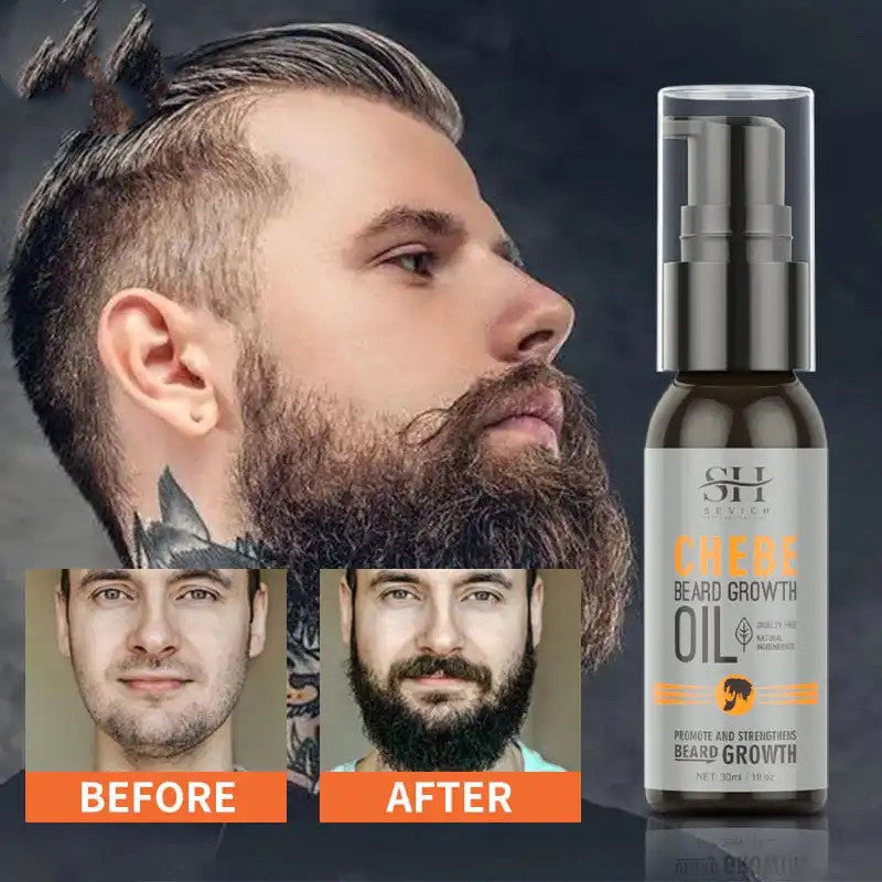 🧴 Natural Chebe Men Beard Growth Oil – Fast & Effective Hair Loss Treatment