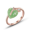 💖 Bague en forme de feuille en forme de cœur et bracelet élégant – Bijoux féminins intemporels