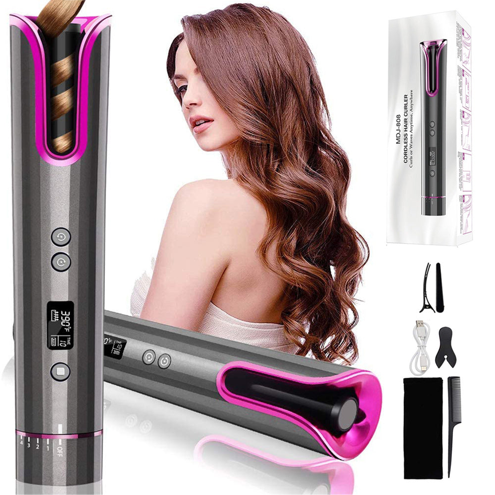 Cordless Automatic Hair Curler – Ceramic & USB Rechargeable