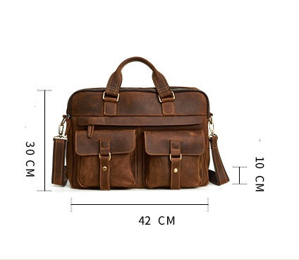 Men’s Retro Leather Business Bag – Elegant Everyday Carry