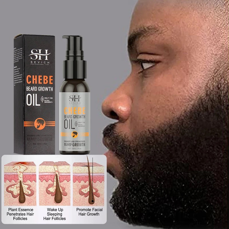 🧴 Natural Chebe Men Beard Growth Oil – Fast & Effective Hair Loss Treatment