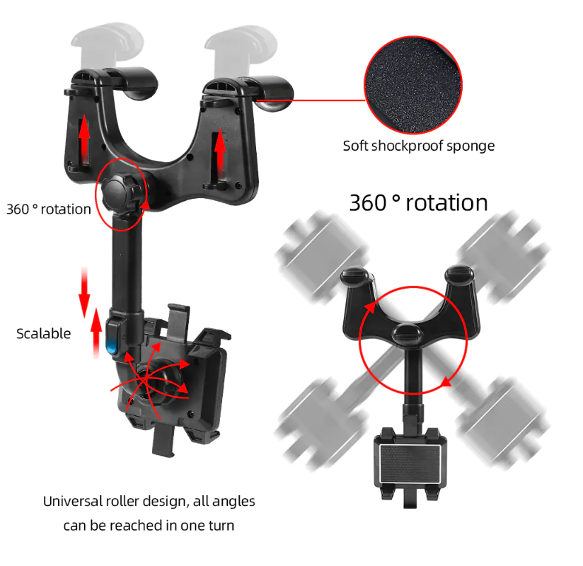 360° Rotatable Smart Phone Car Holder - MetaFocus