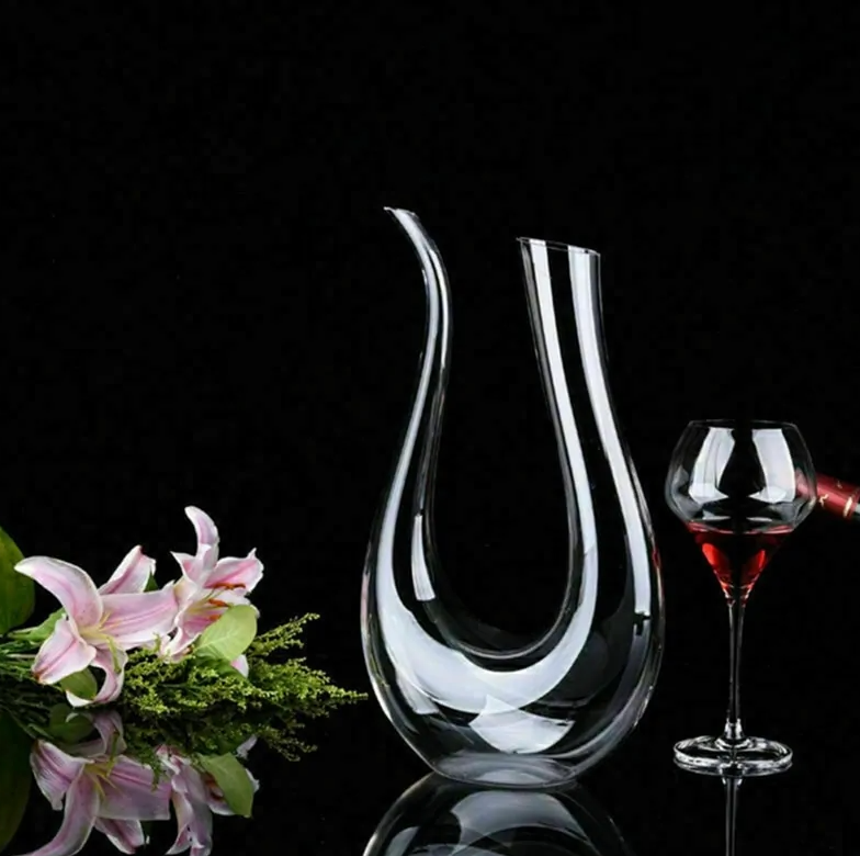 Crystal U-shaped 1500ml Wine Decanter - MetaFocus