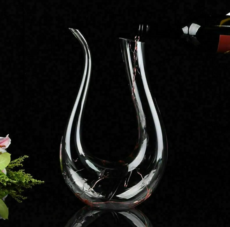 Crystal U-shaped 1500ml Wine Decanter - MetaFocus