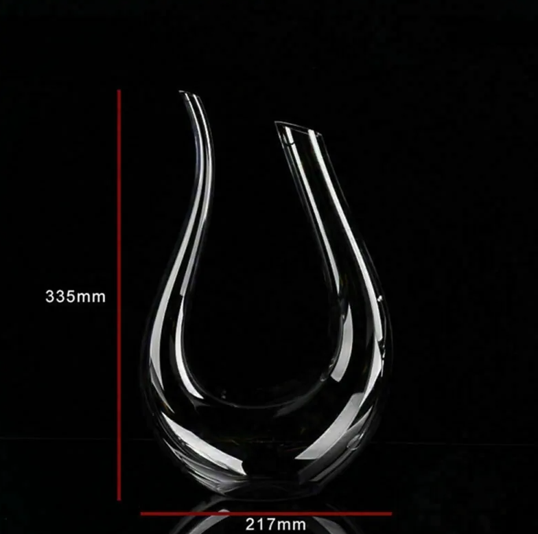 Crystal U-shaped 1500ml Wine Decanter - MetaFocus