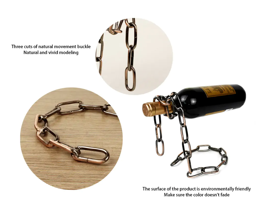 Magic Iron Chain Wine Bottle Holder - MetaFocus