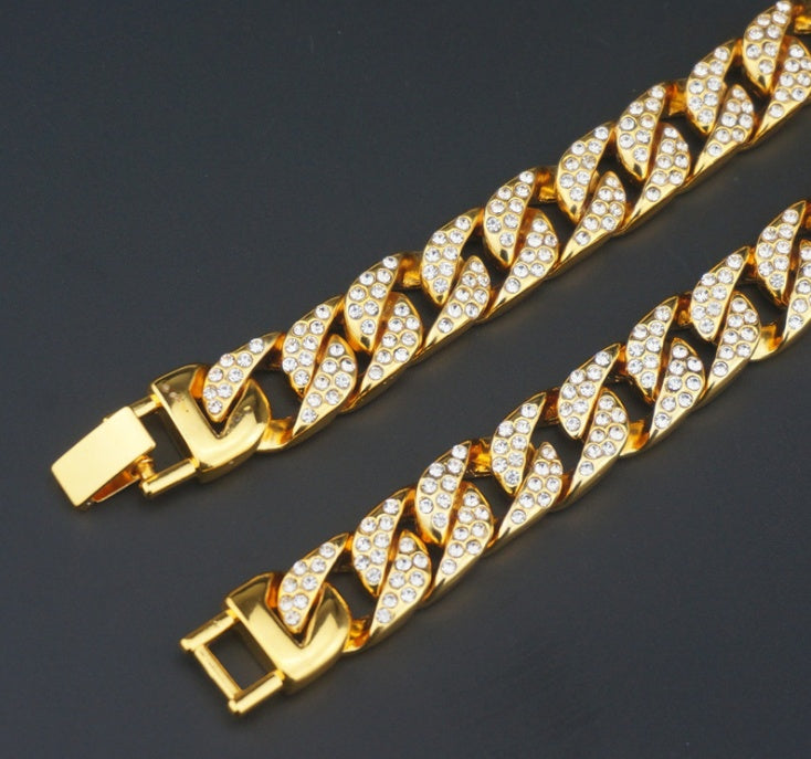 💎 Full Diamond Cuban Chain Men’s Bracelet – Bold, Trendy & Luxury Style