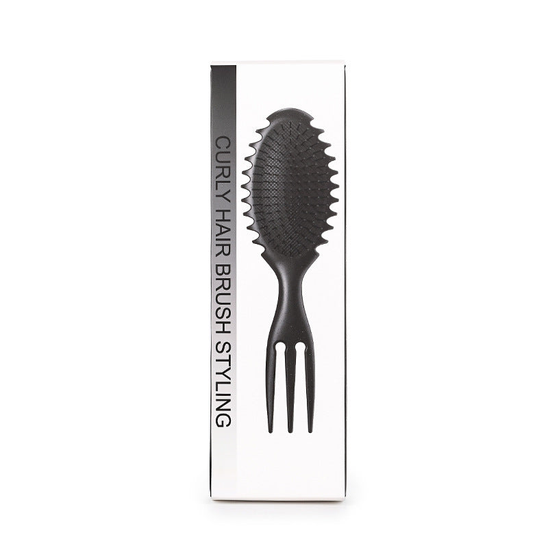 Curl Defining Bounce Hair Brush – Professional Boar Bristle Detangling & Styling Comb