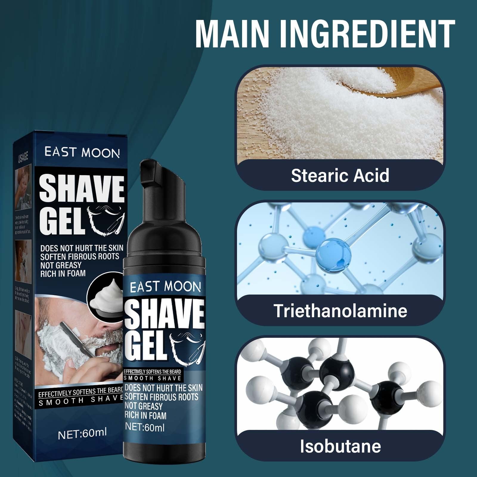 Men’s Mild Shaving Foam – Cleanse & Soften Beard