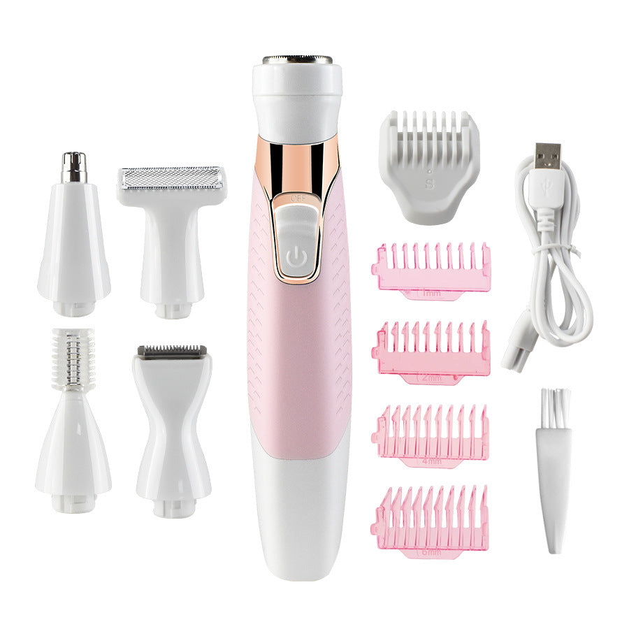 Electric Hair Removal Device – 5-in-1 Female USB Shaver & Eyebrow Trimmer