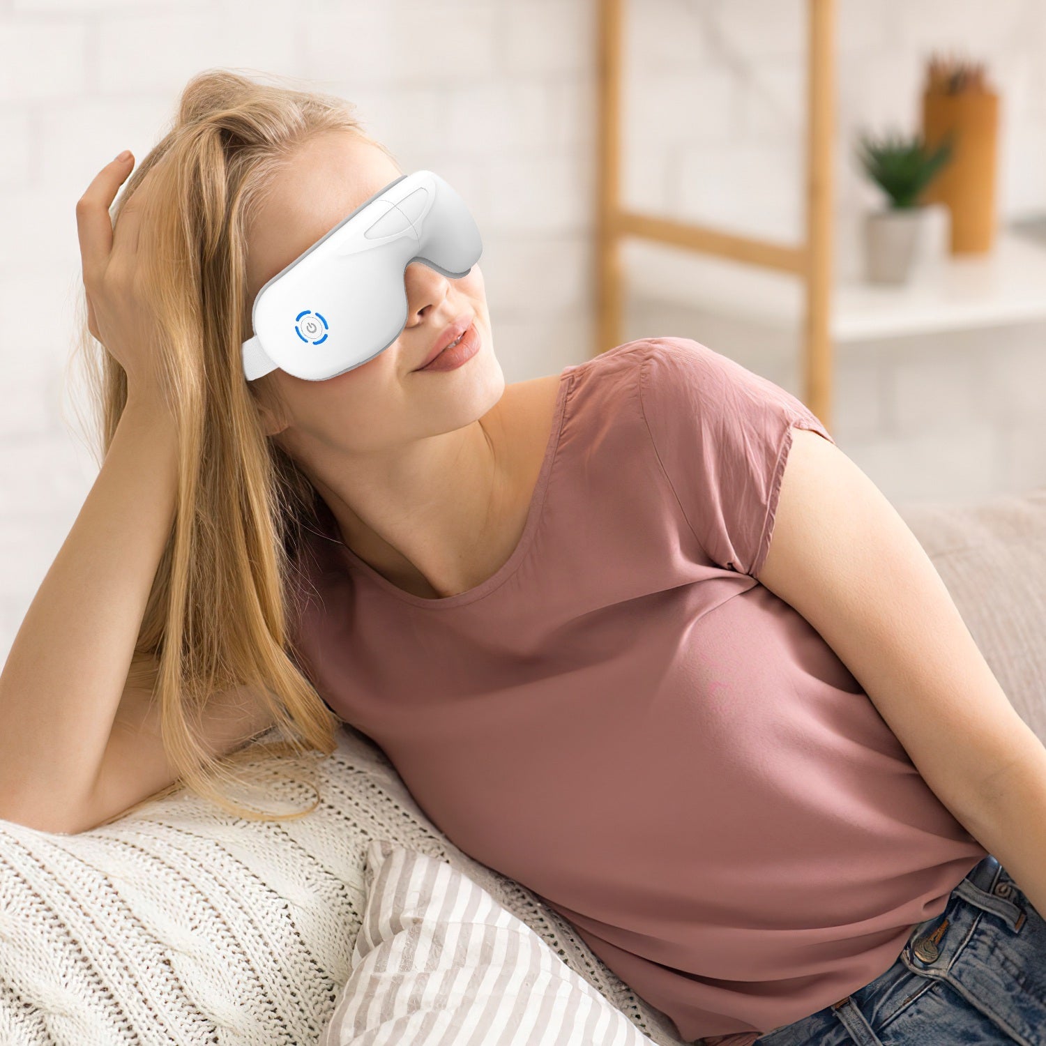 👁️ Smart Eye Massager with Heat, Music & Air Pressure – Wireless Rechargeable Relaxation Mask